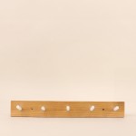 Patère 5 têtes bois naturel 48cm | Hashtag Déco