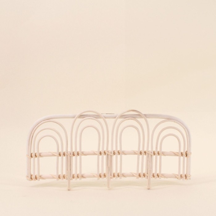 Porte manteau rotin naturel 45cm élégant | Hashtag Déco