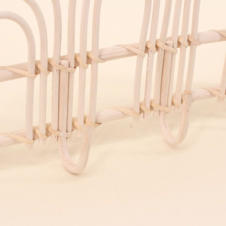 Porte manteau rotin naturel 45cm élégant | Hashtag Déco