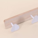 Porte manteau bois blanc 32cm, style élégant | Hashtag Déco