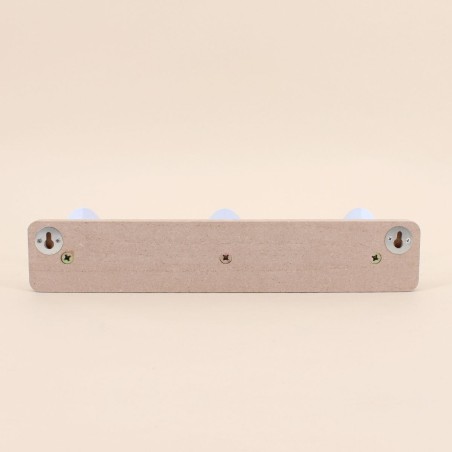 Porte manteau bois blanc 32cm, style élégant | Hashtag Déco