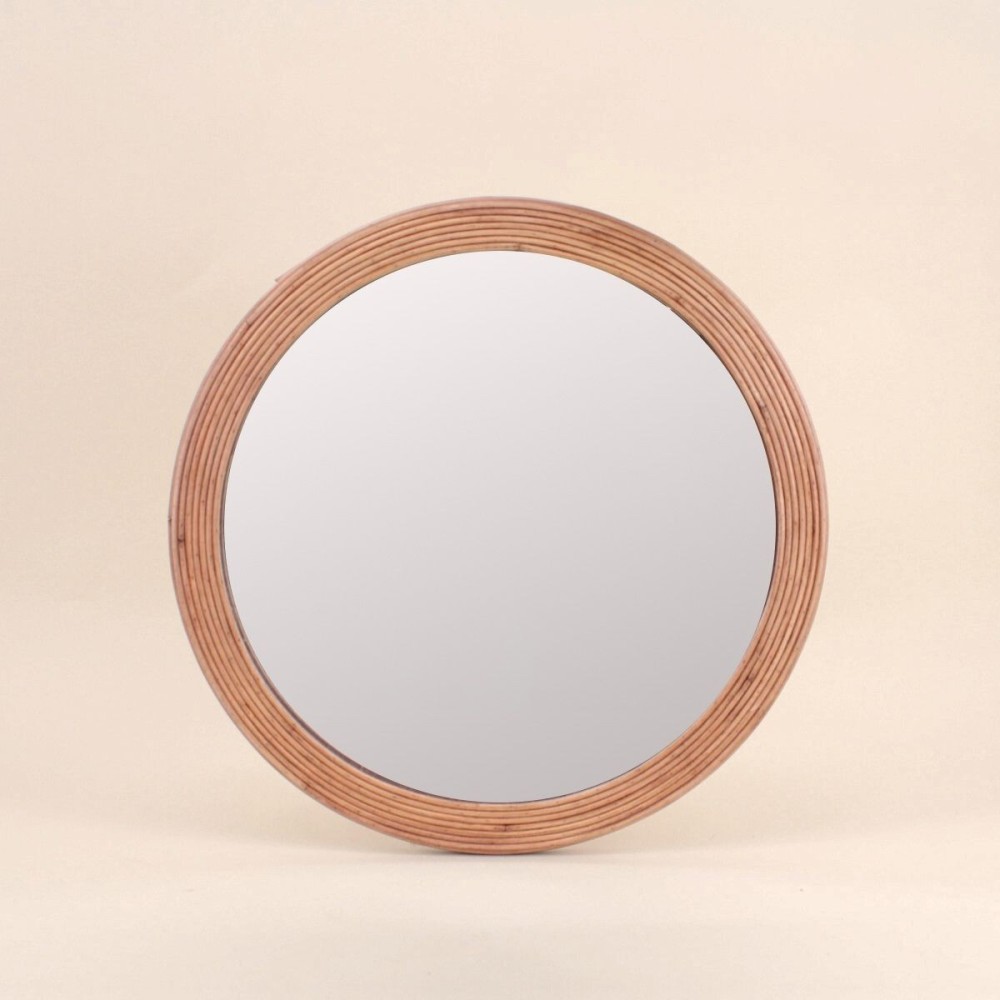 Miroir rond en rotin naturel 45cm | Hashtag Déco