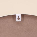 Miroir rond métal blanc fleurs 50cm | Hashtag Déco