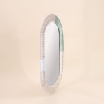 Miroir ovale corde beige 55x30cm | Hashtag Déco