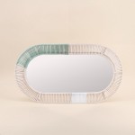 Miroir ovale corde beige 55x30cm | Hashtag Déco