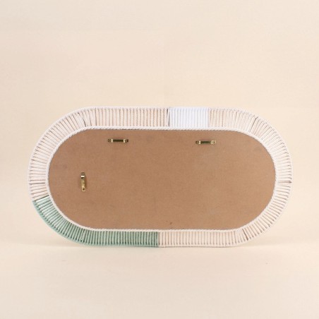 Miroir ovale corde beige 55x30cm | Hashtag Déco