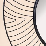 Miroir rond métal courbé noir 50cm élégant | Hashtag Déco