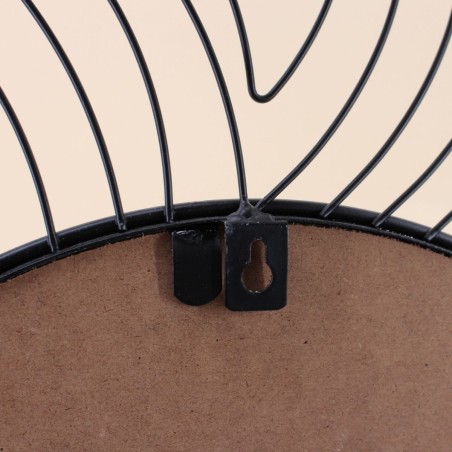 Miroir rond métal courbé noir 50cm élégant | Hashtag Déco