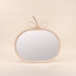 Miroir pomme rotin naturel 42x42cm | Hashtag Déco