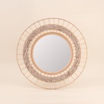 Miroir rond en rotin naturel 50cm dia | Hashtag Déco