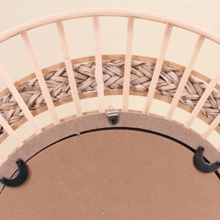 Miroir rond en rotin naturel 50cm dia | Hashtag Déco
