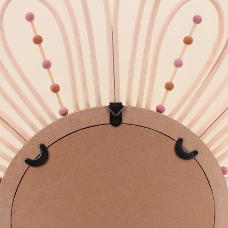Miroir fleur en rotin naturel 88 cm | Hashtag Déco