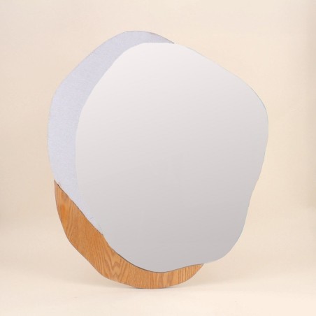 Miroir mural design bois naturel 50x60cm | Hashtag Déco