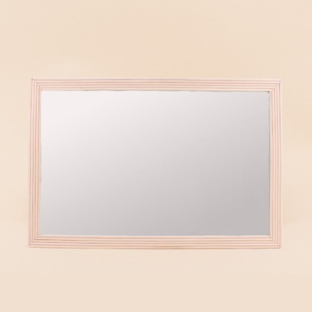Miroir rectangulaire en rotin clair 60x40cm | Hashtag Déco