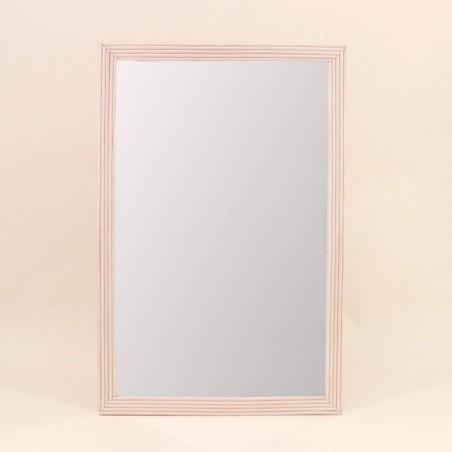 Miroir rectangulaire en rotin clair 60x40cm | Hashtag Déco