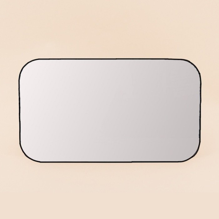 Miroir angles arrondis bois clair 70x40cm | Hashtag Déco