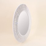 Miroir rond corde beige 60cm | Hashtag Déco