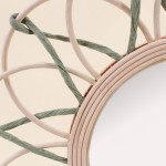 Miroir en rotin forme fleur naturel 40cm | Hashtag Déco