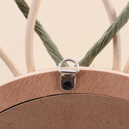 Miroir en rotin forme fleur naturel 40cm | Hashtag Déco
