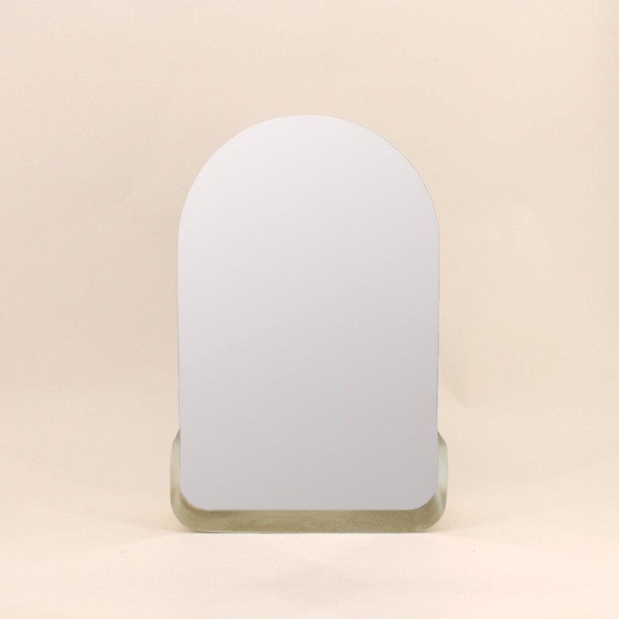 Miroir mural arche doré avec étagère | Hashtag Déco