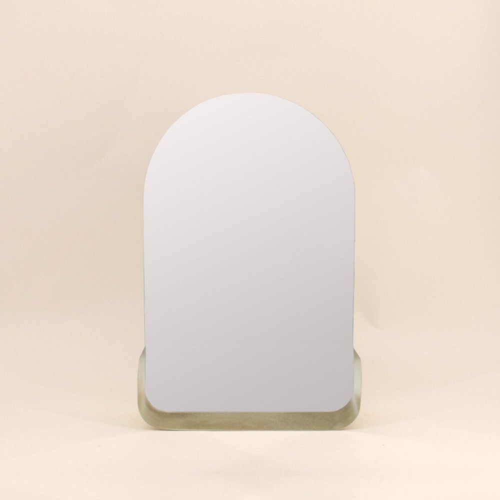 Miroir mural arche doré avec étagère | Hashtag Déco