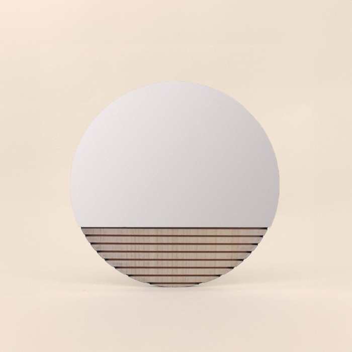Miroir rond bois naturel 40cm | Hashtag Déco