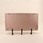 Miroir mural en bois noir avec étagère | Hashtag Déco