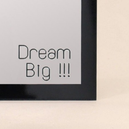 Miroir carré dream big bois blanc 20x20cm | Hashtag Déco