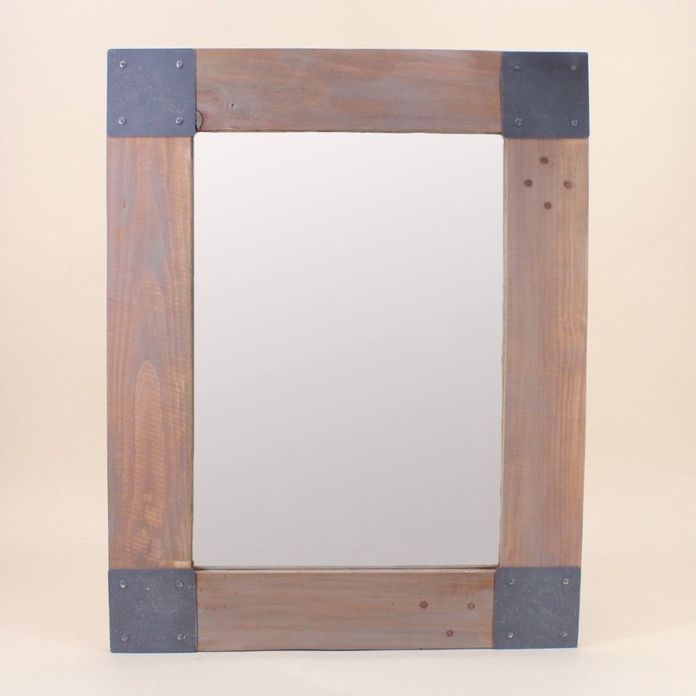 Miroir bois métal 53x67cm style moderne | Hashtag Déco