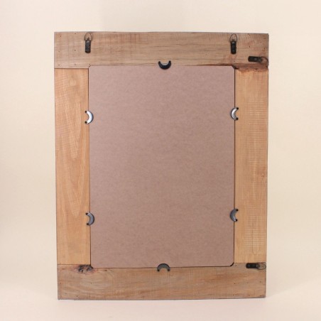 Miroir bois métal 53x67cm style moderne | Hashtag Déco