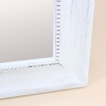 Miroir antique blanc en bois 80x60cm | Hashtag Déco
