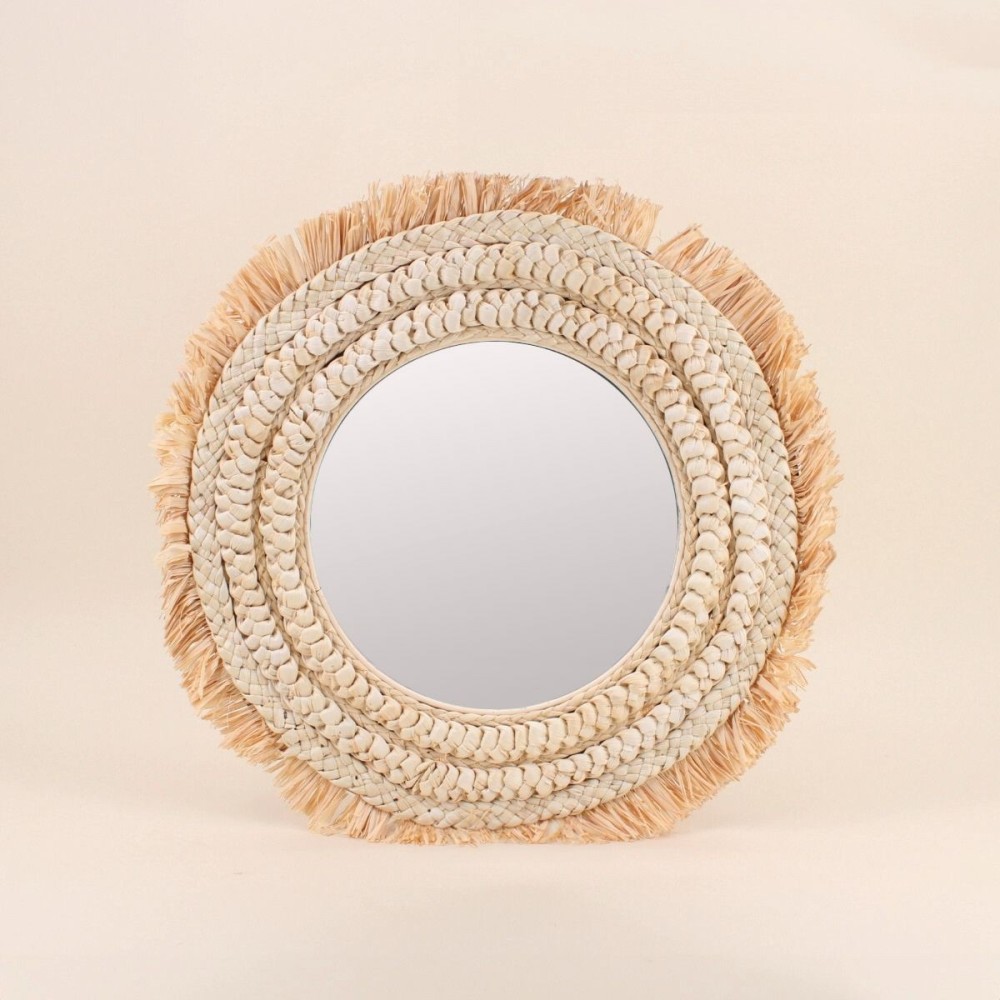 Miroir rond en raphia naturel 50cm | Hashtag Déco Miroir rond en raphia naturel 50cm | Hashtag Déco