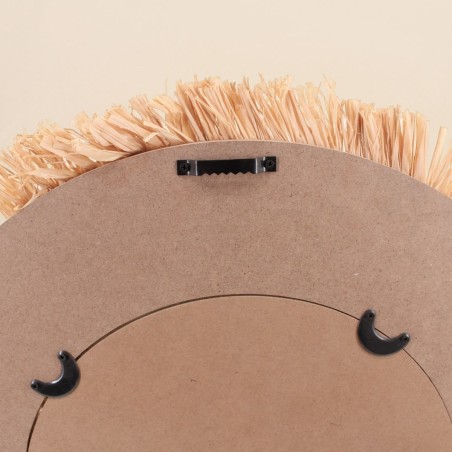 Miroir rond en raphia naturel 50cm | Hashtag Déco