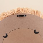 Miroir rond en raphia naturel 50cm | Hashtag Déco
