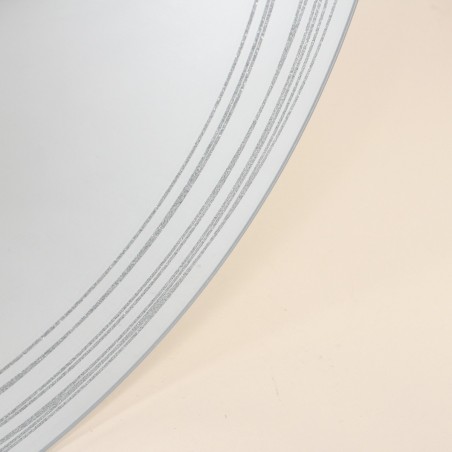 Miroir rond paillettes argenté 45cm élégant | Hashtag Déco