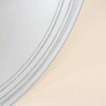 Miroir rond paillettes argenté 45cm élégant | Hashtag Déco