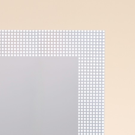 Miroir carré 20x20cm bois blanc élégant | Hashtag Déco