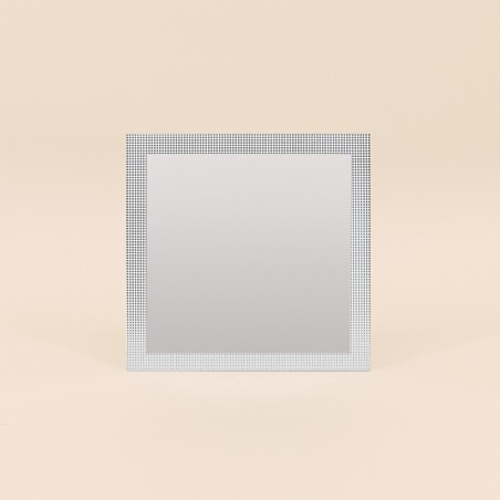 Miroir carré 20x20cm bois blanc élégant | Hashtag Déco