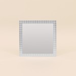 Miroir carré 20x20cm bois blanc élégant | Hashtag Déco