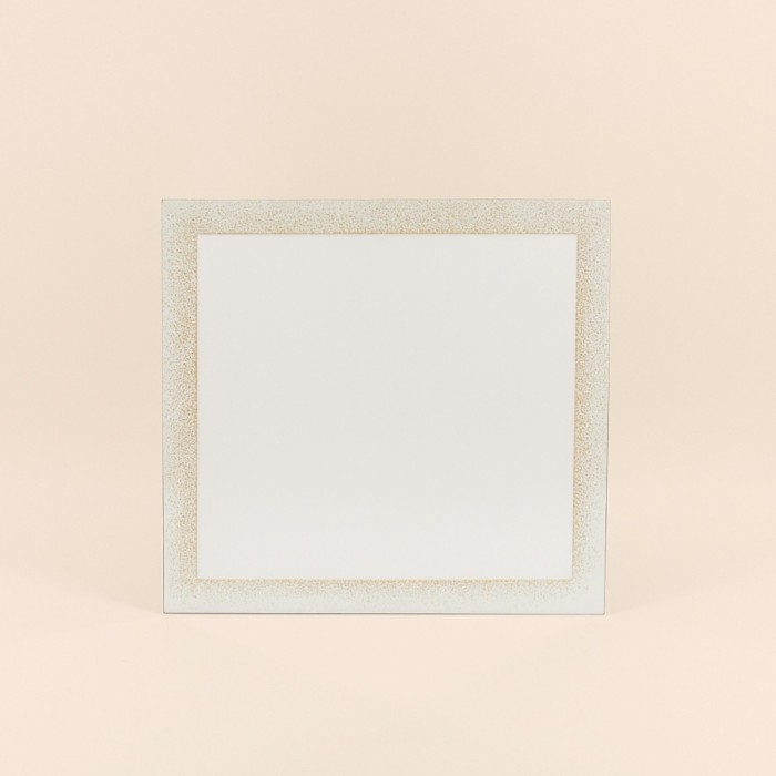Miroir contour brillant argenté 40x40cm | Hashtag Déco