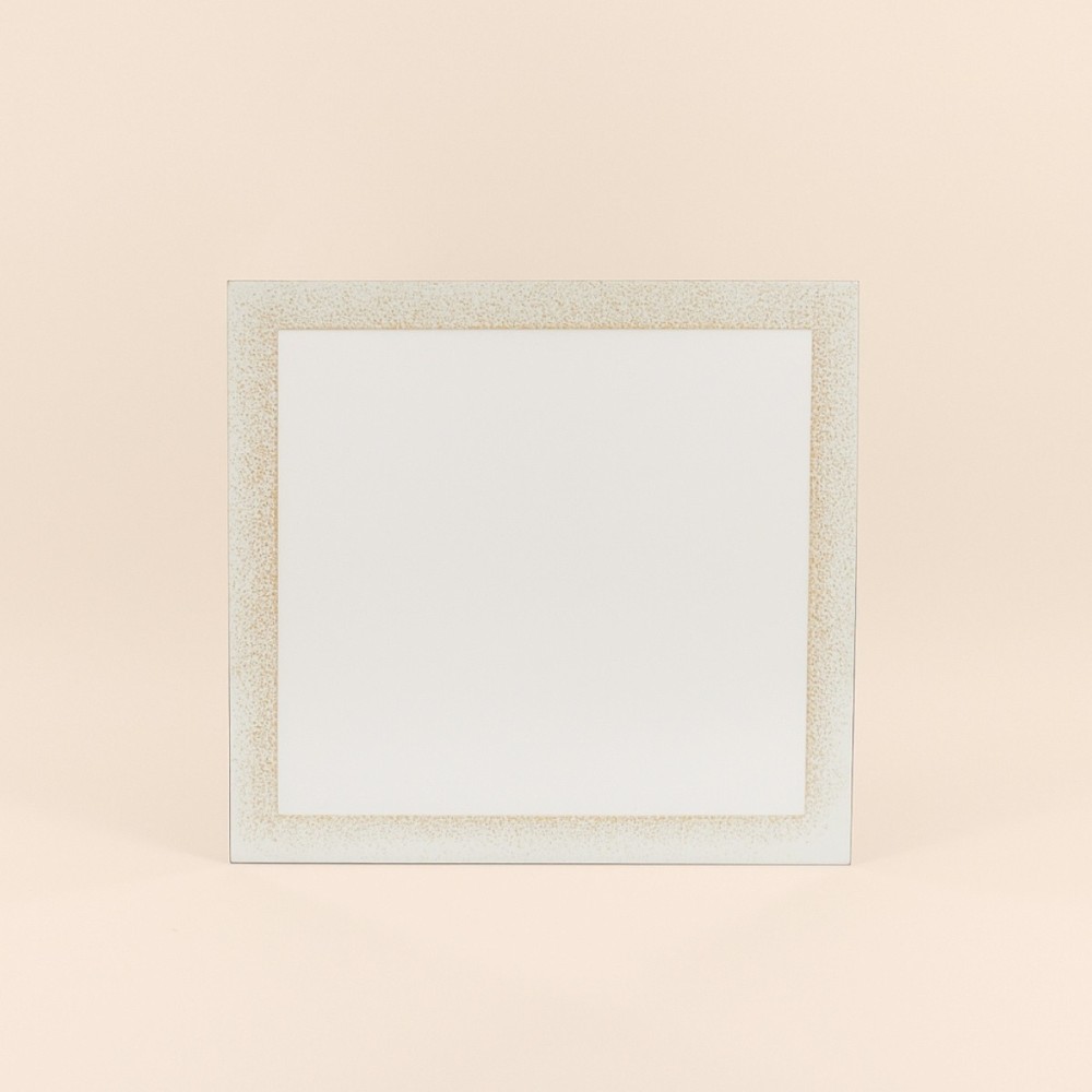 Miroir contour brillant argenté 40x40cm | Hashtag Déco