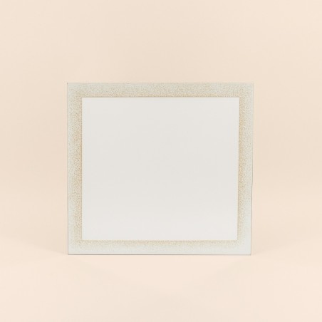 Miroir contour brillant argenté 40x40cm | Hashtag Déco