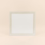 Miroir contour brillant argenté 40x40cm | Hashtag Déco