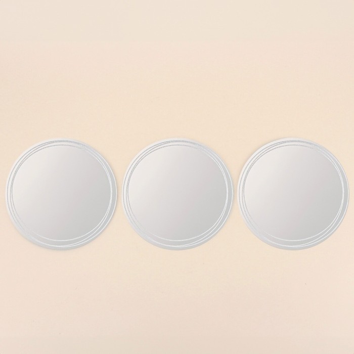 Lot de 3 miroirs ronds dorés en bois | Hashtag Déco