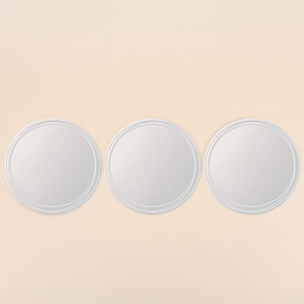 Lot de 3 miroirs ronds dorés en bois | Hashtag Déco