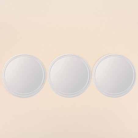 Lot de 3 miroirs ronds dorés en bois | Hashtag Déco