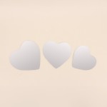 Lot de 3 miroirs coeur bois blanc | Hashtag Déco