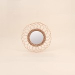 Miroir en rotin naturel rond 30cm | Hashtag Déco