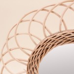 Miroir en rotin naturel rond 30cm | Hashtag Déco