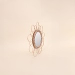 Miroir rond en rotin naturel 30cm | Hashtag Déco